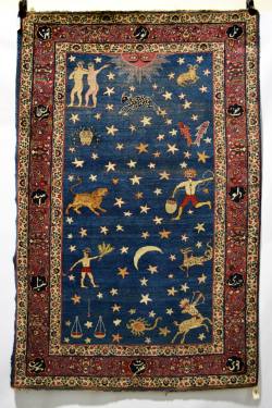 suzani:Persian ‘zodiac’ rug, probably Kerman area, south