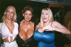 I love how the one on the left is starting to feel like she needs to supersize her tits just to keep up.