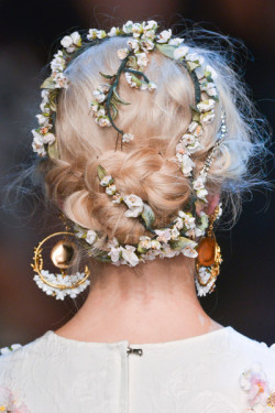 thefashionbubble:  Dolce & Gabbana Spring/Summer 2014, Hair