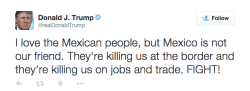 thinkmexican:  Trump’s ‘Fight!’ Tweet Is Our Call to End