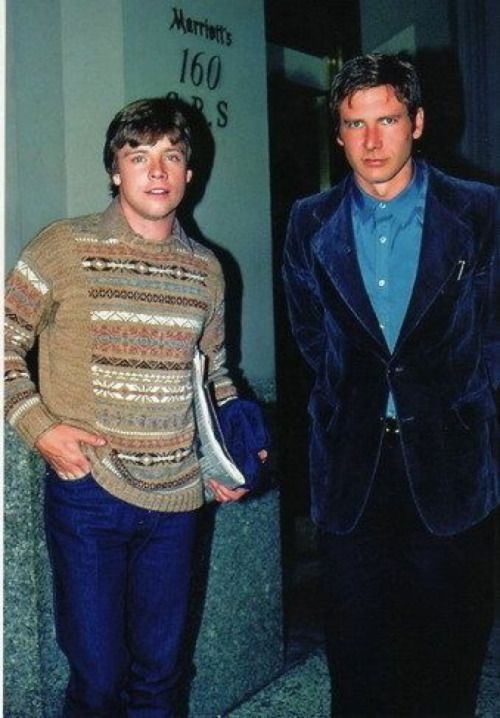 blondebrainpower:Mark Hamill and Harrison Ford, 1970′s