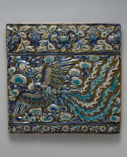 design-is-fine: Tile from a frieze with image of Phoenix, late