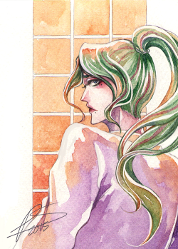 pedalsketches:  Maki-chan watercolour dump~