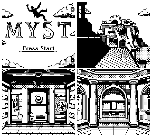gameboydemakes:  Quite a few folks commented about the Myst demake