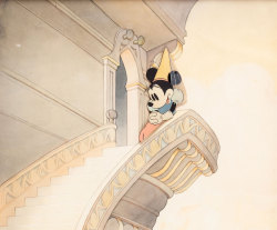 the-disney-elite:  Original hand-painted production cel and background