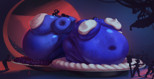 stuffed-deluxe:  0pik-0ort - The Dangers of Working Second Shift Big Blueberry friends that grow together, are round forever ~ 