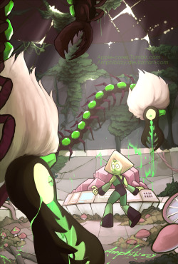 apple-cores: YO FINALLY!!! heres my Peridot piece for the Log