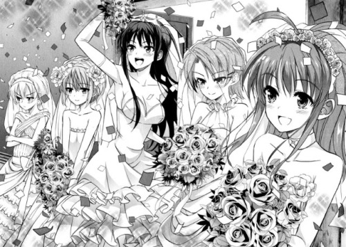 moe-is-life:  This is how you do a harem ending  OH YM FUCK IN GOD