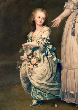 sophialorens:  Queen Marie Antoinette of France and two of her