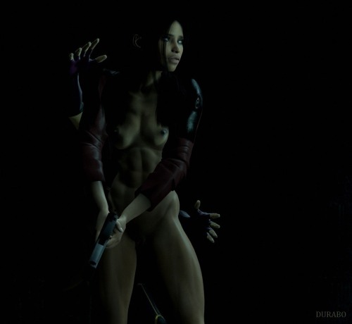 Fakefactory’s Alyx model from Half-life 2 being stalked by Mileena from Mortal Kombat - 2 angles.