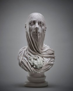sixpenceee:    Ghostly Veiled Souls Carved Out of Solid Marble