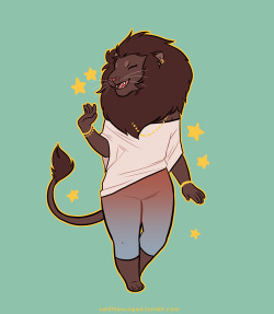 oddthesungod:  fluffy agender lion friend