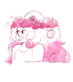 tryingmomentarily:  and rose with a flower crown :> 
