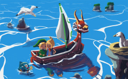 juripe:  Link and Tetra (The legend of Zelda: Wind Waker) http://tehkiah.deviantart.com/