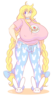 theycallhimcake:  Since there’s a real life version you can get now, I figured I should update Cassie’s jammie ref so that she’s actually wearing her own shirt. OwO” Also BUNNIES. 