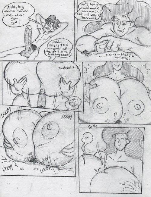 I tried my hand in some comics. I remembered I had a giantess character I made a few months back so I made a comic on her. Looks like wappah has finally found his match.