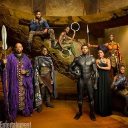 marvelgifs:  Black Panther’s cast group photo for Entertainment