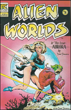 omnireboot:  Alien Worlds #2, May 1983. Cover art by Dave Stevens