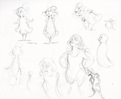 gracekraft:  Did some sketches of my more minor Ornithia characters,