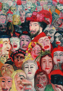 the-paintrist:  anassembly:  James Ensor Self-portrait with Masks,