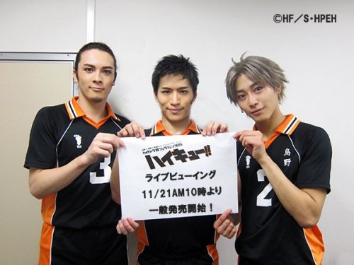 Starting from 10 AM on 11/21 (Saturday) Hyper Projection Theater “Haikyuu!!” Live Viewing ticket reservation will be available (first-come-first-served basis) ! For more information check out the official website! engeki-haikyu.com    