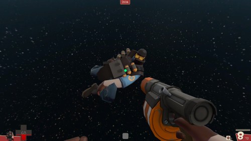 ms-ashri:  lintufriikki:  despondence:  Our TF2 adventures today, omfg— Lintu and I went to the cosmos, then we played prophunt.  Ashri CP on fence; never 4get 2013……  omf so much fun. thanks to those who joined the hunt UvU  it was a blast. I