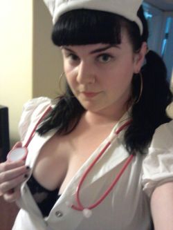 naughtybunbun:  i love my new nurse costume that i got from yandy.com!