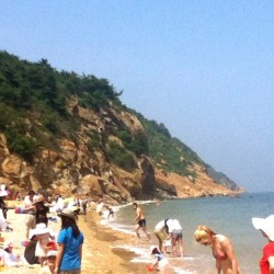 Dalian Maritime University beach party. #dalian #china #beach