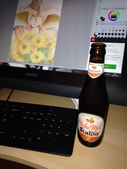 Mmm… Peach beer… Great way to relax and spend my