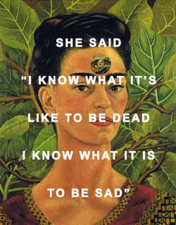 beatlesarthistory:  Thinking of Death by Frida Kahlo // “She