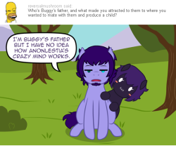 nopony-ask-mclovin:Buggy doesn’t understand why her daddy Glitch