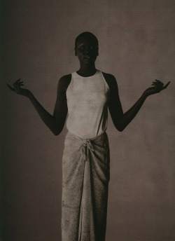 bodyfluids:  Alek Wek for Elle US April 1998 