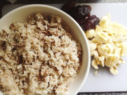 cleanbodyfreshstart:  high carb rice pudding breakfast  • steam