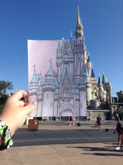 onlyangelharold: My drawing at Cinderella’s castle