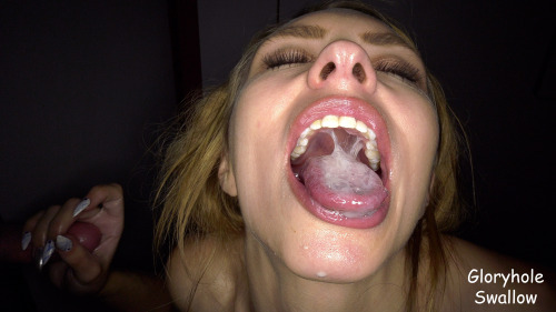 Petite blonde getting her first real taste of cum during her visit to the local adult video arcade where she blew 12 strangers through the Gloryhole.  These are the only real Gloryhole videos available on the web!http://GloryholeSwallow.com