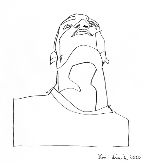 borisschmitz: “gaze 724”, continuous line drawing by Boris