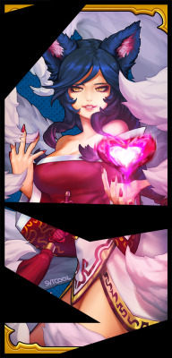 svtcool:  Ahri card doneI changed my plan to one sided card due