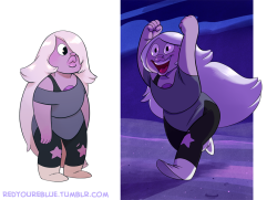 redyoureblue:  Some quick drawings of Amethyst I did today as