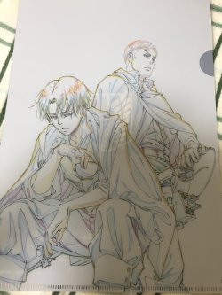 One of the clear files being sold at the Asano Kyoji x WIT STUDIO