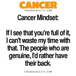 zodiaccity:  REPOST - Zodiac Files: Cancer Mindset.