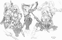 chaseconley:  ciri sketches 