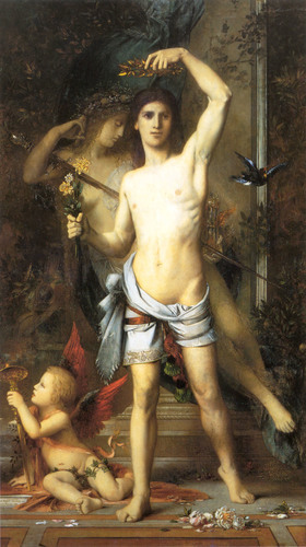 gustave-moreau: The Young Man and Death, 1865, Gustave Moreau