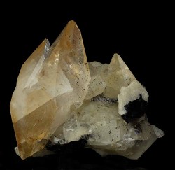 ifuckingloveminerals:  Calcite, Barite, Sphalerite Elmwood Mine,