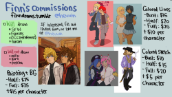 finndraws:  Hi everyone! I am opening commissions for the summer,