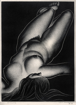 gacougnol:Paul Landacre - ‘Siesta’, 1930 Wood Engraving