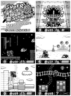 gameboydemakes:  Wahoo! Super Mario Sunshine for the Gameboy,