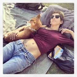 Me &amp; my girl lazin&rsquo; in the park.