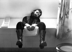 soundsof71:  Ringo in a bathtub with cowboy boots and a sheriff’s