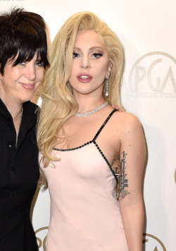 brooklynnightss:  1.23.15 - Gaga backstage at the 27th Producers