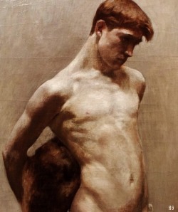 Nude Boy. Marcel Sijben de Maroye. 1876-1962. oil / canvas.  